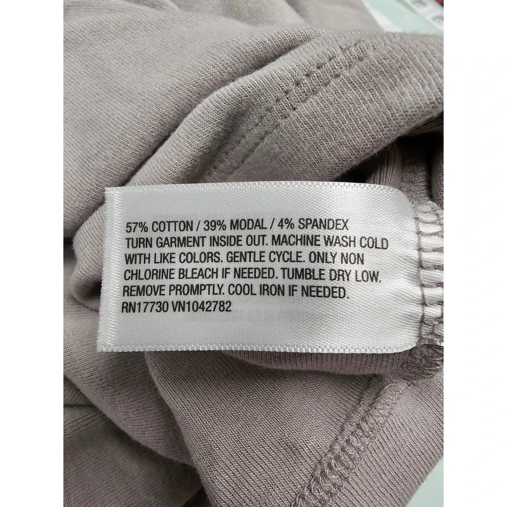 Wild Fable Gray Hooded Long Sleeve Top XXS Cotton Modal Stretch 331 11 9992 NWT - Picture 5 of 7